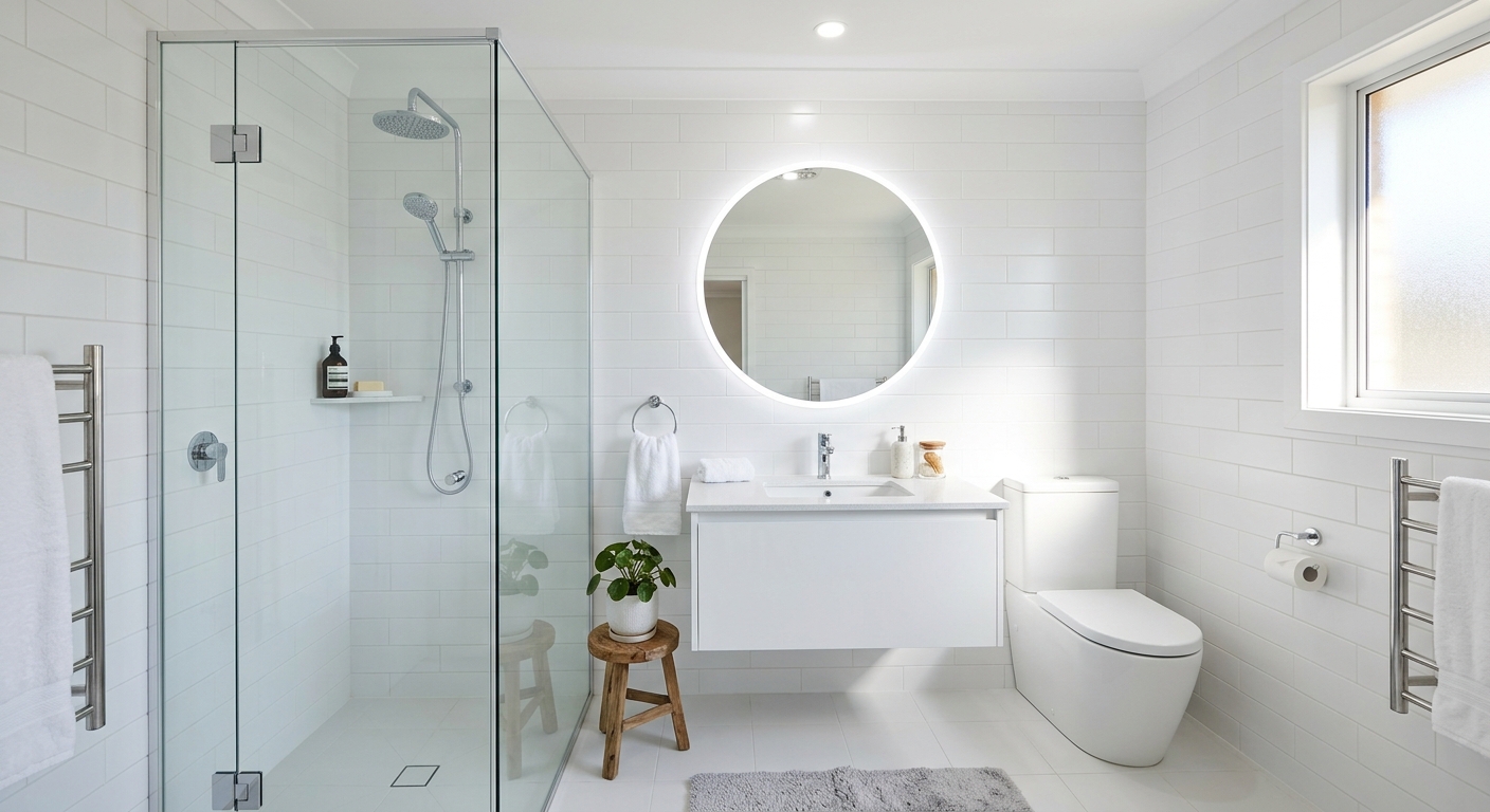 Sparkling bathroom after deep cleaning in Canberra