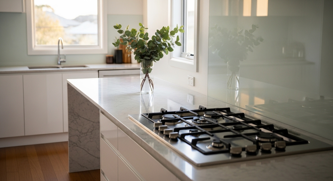 Spotless kitchen after bond clean